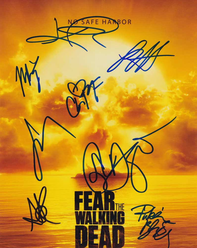 Fear The Walking Dead In-person autographed Cast Photo by 8