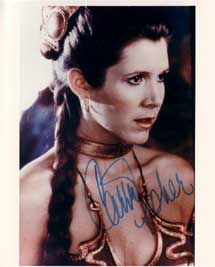 Carrie Fisher In-person autographed photo