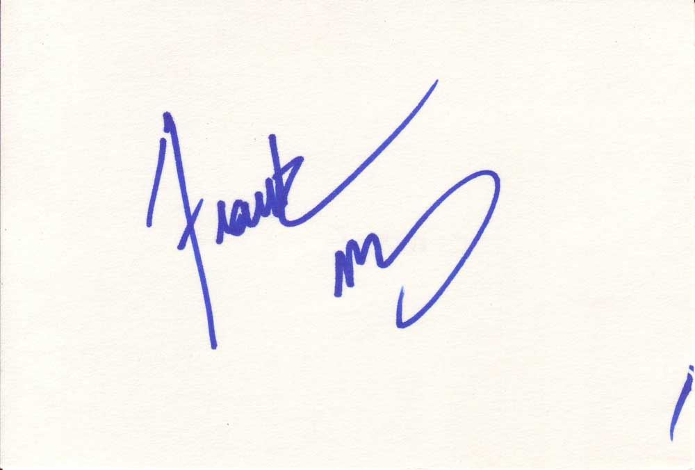 Frankie Muniz Autographed Index Card