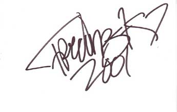 Fred Durst Autographed Index Card