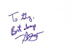 Fred Savage Autographed Index Card