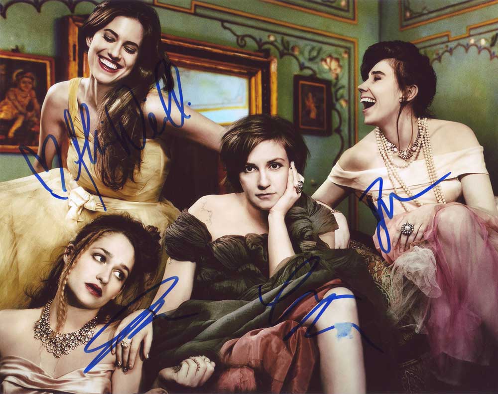 Girls In-person autographed Cast Photo autographed by 4