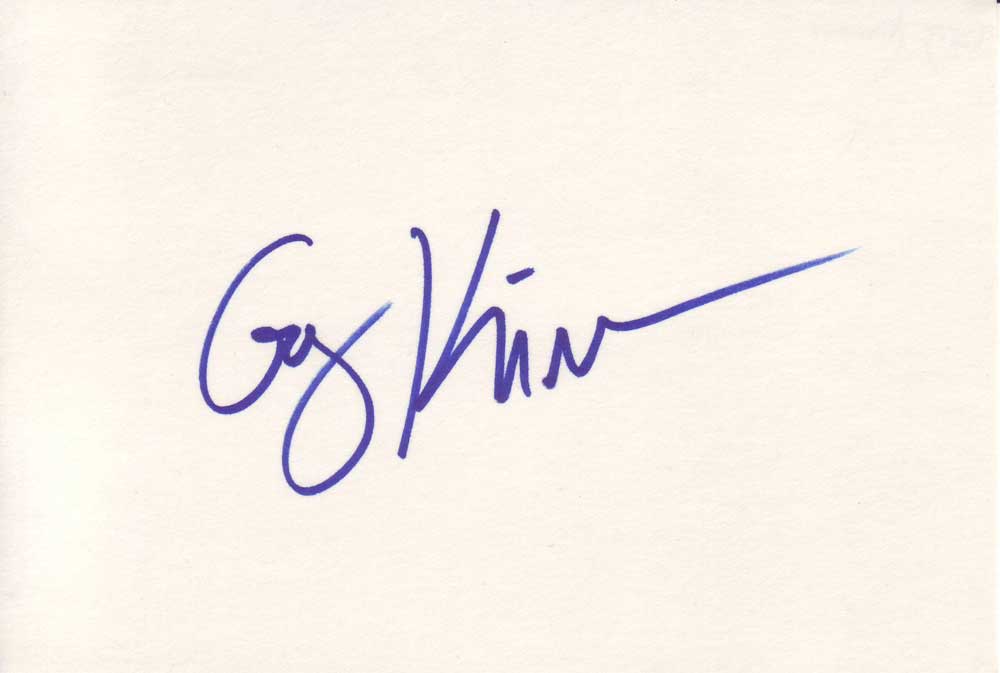 Greg Kinnear Autographed Index Card