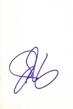 Ian Ziering Autographed Index Card