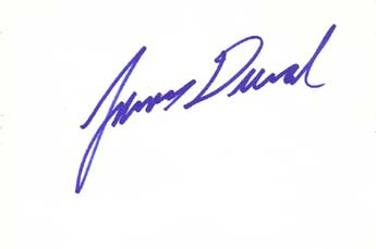 James Duval Autographed Index Card