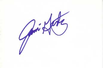 Jami Gertz Autographed Index Card