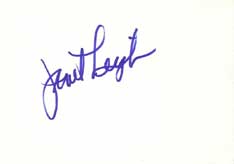 Janet Leigh Autographed Index Card