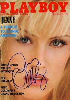 Jenny McCarthy in-person autographed Playboy Cover