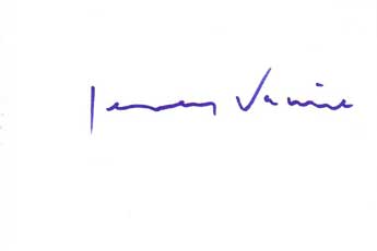 Jeremy Davies Autographed Index Card