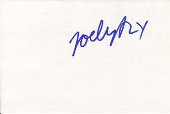 Joely Richardson in-person autographed index card
