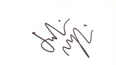Julianna Margulies Autographed Index Card