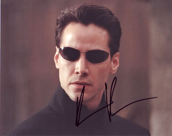 Keanu Reeves in-person autographed photo