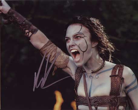 Keira Knightley autographed photo for sale