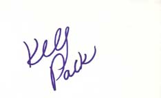 Kelly Packard Autographed Index Card