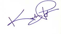 Kelly Preston Autographed Index Card