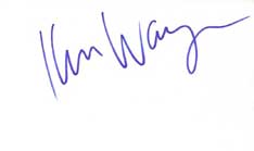 Kim Wayans Autographed Index Card