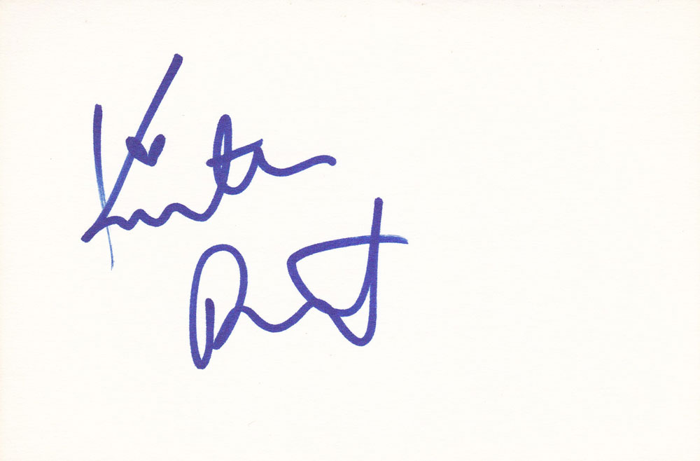 Kirsten Dunst Autographed Index Card