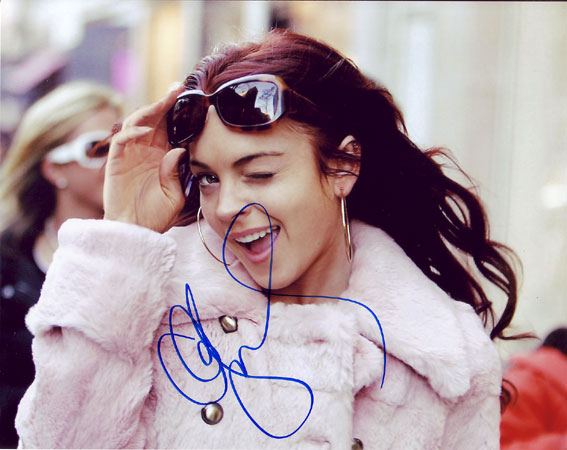 Lindsay Lohan autographed photo for sale