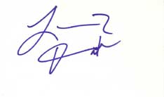 Larenz Tate Autographed Index Card