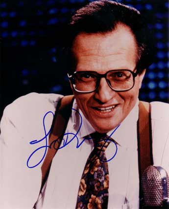 Larry King in-person autographed photo