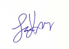 Larry King Autographed Index Card