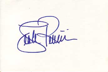 Leah Remini in-person autographed index card