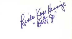 Linda Henning Autographed Index Card