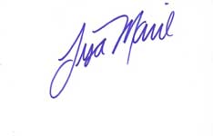 Lisa Marie Autographed Index Card