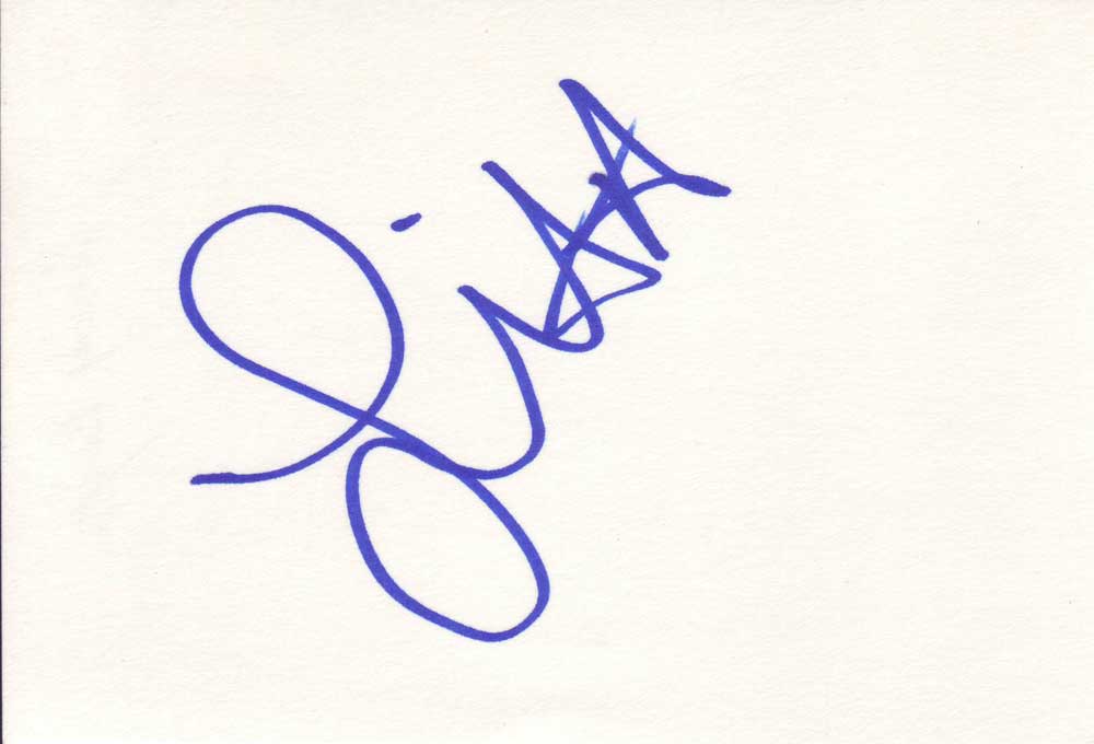 Amy Dumas 'Lita' in-person autographed index card
