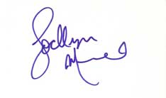 Lochlyn Munro Autographed Index Card