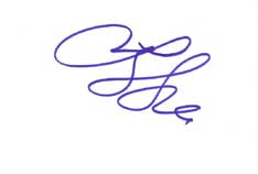 Lucy Liu Autographed Index Card
