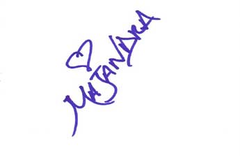 Majandra Delfino Autographed Index Card