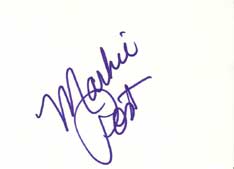 Markie Post Autographed Index Card