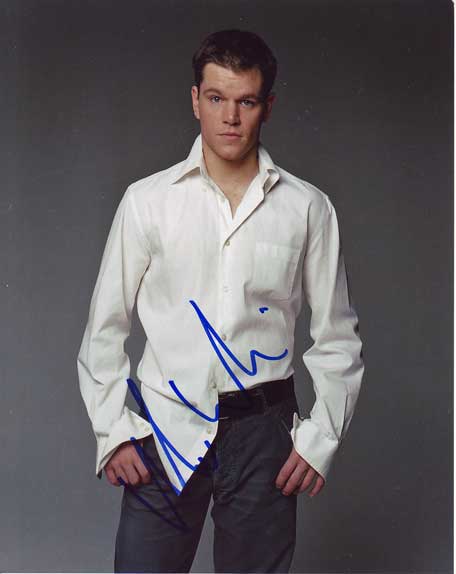 Matt Damon in-person autographed photo