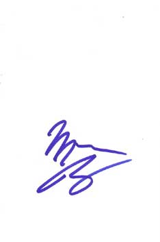 Matthew Perry Autographed Index Card