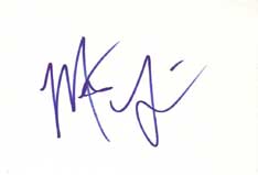 Matthew Lillard Autographed Index Card