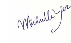Michelle Yeoh Autographed Index Card