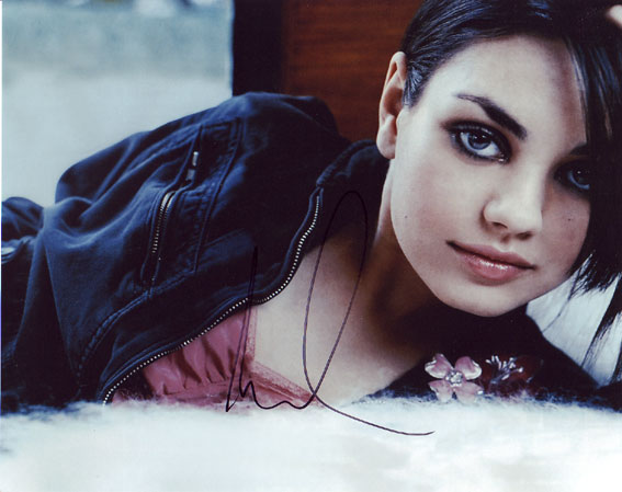 Mila Kunis in-person autographed photo