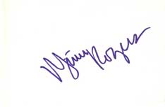 Mimi Rogers Autographed Index Card