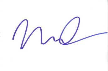Minnie Driver Autographed Index Card