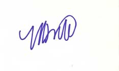 Montel Williams Autographed Index Card