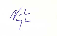 Noah Wyle Autographed Index Card