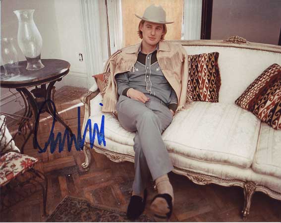 Owen Wilson in-person autographed photo