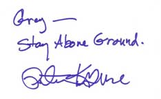 Peter Krause Autographed Index Card