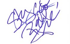 Rachel True Autographed Index Card