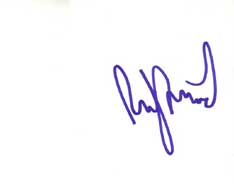 Randy Quaid Autographed Index Card