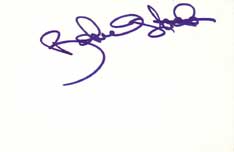 Robert Stack Autographed Index Card