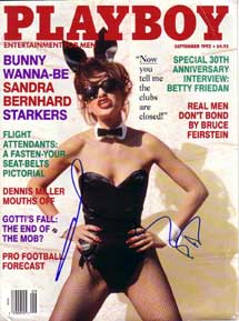 Sandra Bernhard in-person autographed Playboy Cover