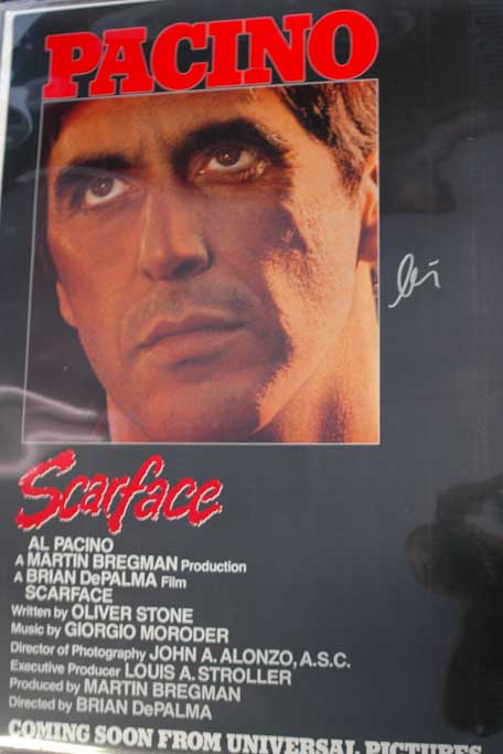 Scarface Al Pacino in-person Autographed poster