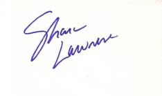 Sharon Lawrence Autographed Index Card